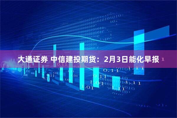 大通证券 中信建投期货：2月3日能化早报